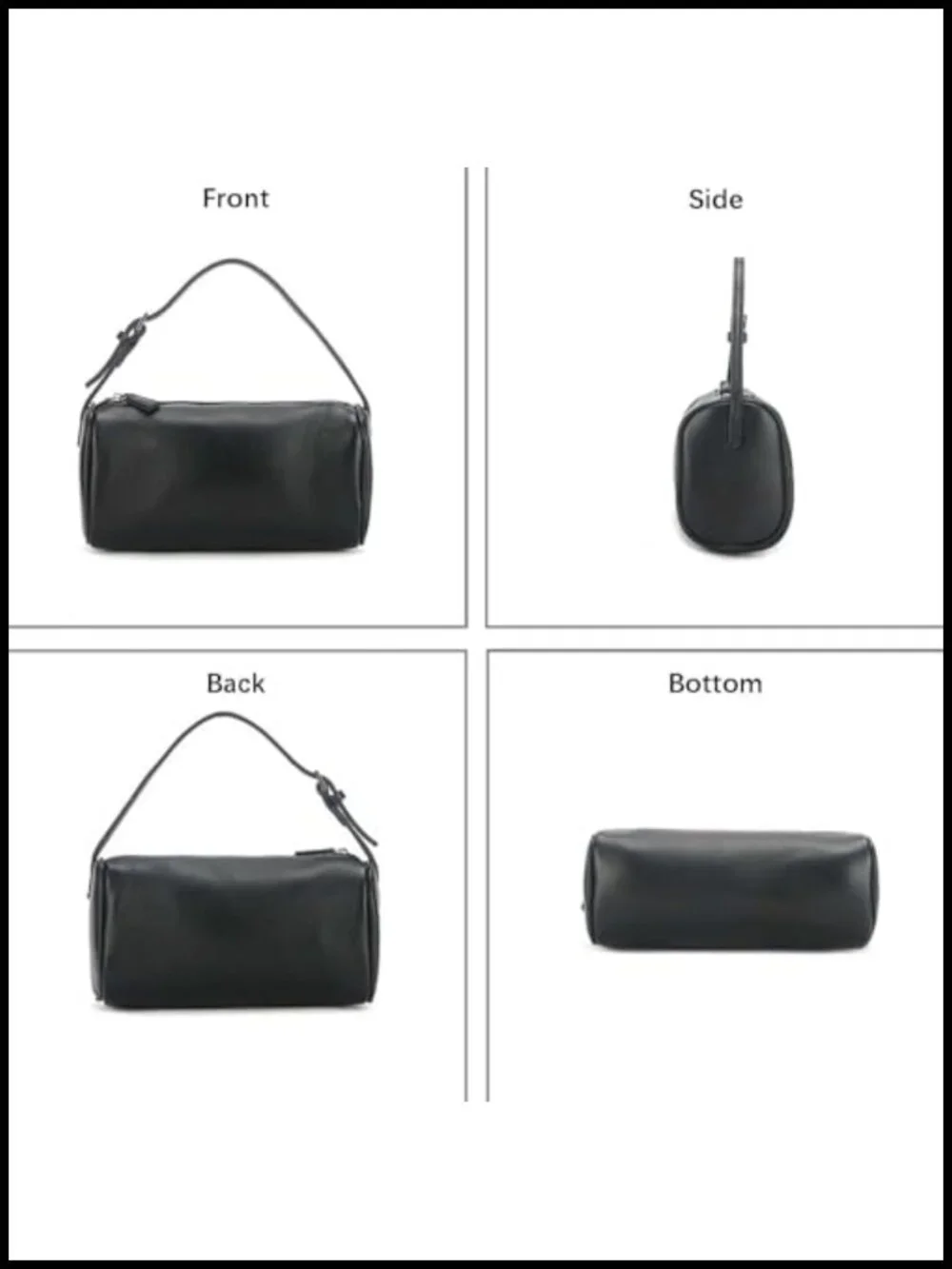 Leather Crossbody Hobo Bag Barrel Purse Adjustable Strap Handmade